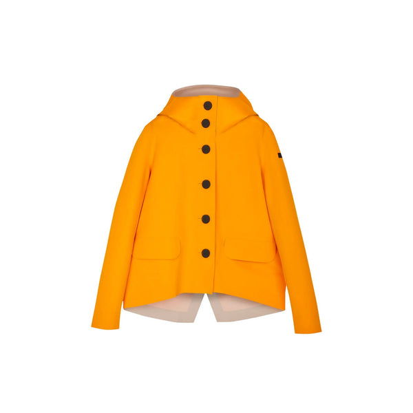 Giacca Caban Donna in licra con cappuccio Nero arancio RRD- Francavilla Moda